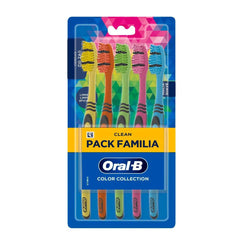 Escova de Dente Oral-B Color Collection Nº 40, Macia Suave Com 5 Unidades