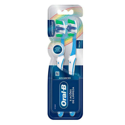 Escova de Dente Oral-B Complete 5 Ações de Limpeza Macia Com 2 Unidades