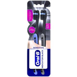 Escova de Dente Oral B Indicator Black Sensitive Com Carvão 2 Unidades