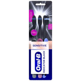 Escova de Dente Oral B Indicator Black Sensitive Com Carvão 3 Unidades