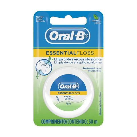 Fio Dental Oral-B Essential-Floss Hortelã, 1 Unidade Com 50M