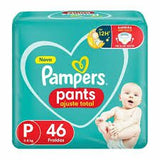 Fralda Pampers Pants Ajuste Total  Tamanho P - 46 Unidades