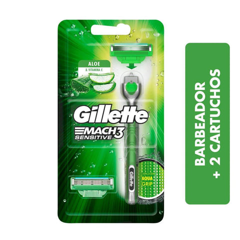 Gillette Mach3 Sensitive  Acqua Grip - 1 + 2 Unidades