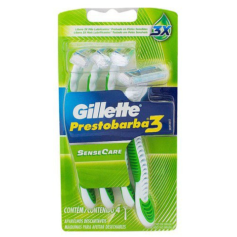 Gillette Prestobarba 3  Sense Care - 4 Unidades