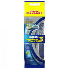 Gillette Prestobarba 3  Ultragrip - 4 Unidaes