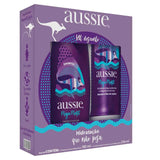 Kit Aussie Mega Moist Shampoo180mL+ Creme de Tratamento 3 Minute Miracle 236ml