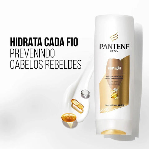 Kit Cabelo Pantene Pro-V Hidratação Shampoo Com 350Ml + Condicionador Com 175Ml