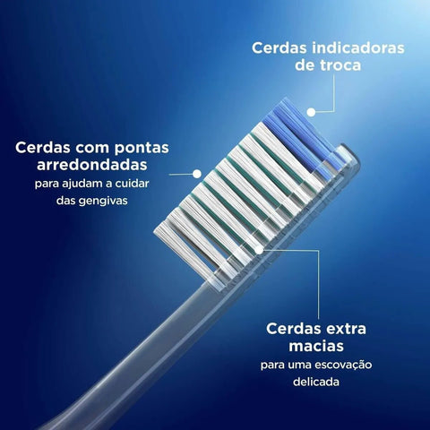 Kit Escova de Dente Oral-B Sensitive Indicator Extra Macia + Fio Dental Oral-B Satin Floss