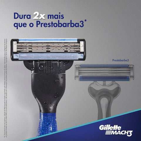 Kit Gillette Mach3  Acqua Grip - 4 Componentes