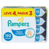 Kit Lenço Umedecido Pampers Higiene Completa 48 Unidades 4 Pacotes