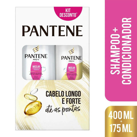 Kit Pantene Pro-V Micelar Shampoo, 400Ml + Condicionador, 175Ml