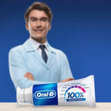 Kit Pasta de Dente Oral-B 100% de Sua Boca Cuidada Menta Refrescante 140g 2 Unidades