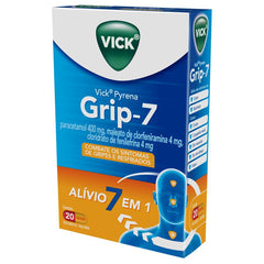 Vick Pyrena Grip-7  400 mg + 4 mg + 4 mg - Cápsula - 20 Unidades