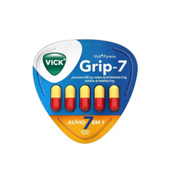 Vick Pyrena Grip-7  400 mg + 4 mg + 4 mg - Cápsula - 5 Unidades