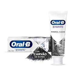 Pasta de Dente Oral-B 3d White Mineral Clean Com Carvão 70g