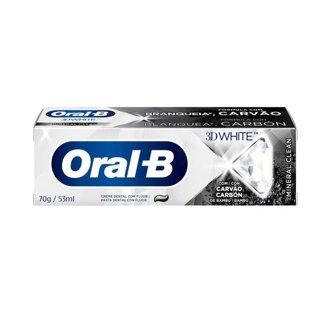 Pasta de Dente Oral-B 3d White Mineral Clean Com Carvão 70g