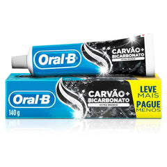 Pasta de Dente Oral-B Carvão + Bicarbonato Extra Branco 140g