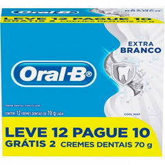 Pasta de Dente Oral-B Extra Branco  Tradicional - 12 x 70 g