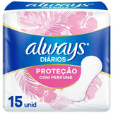 Protetor Diário Always Com Perfume Com 15 Unidades