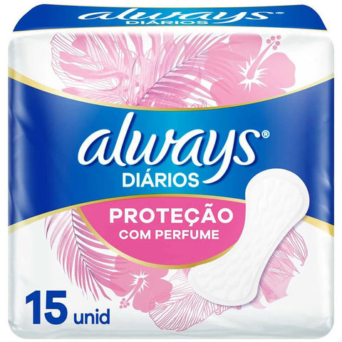 Protetor Diário Always Com Perfume Com 15 Unidades