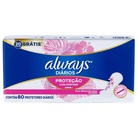 Protetor Diário Always Com Perfume Com 80 Unidades