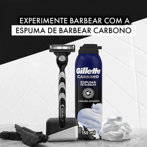 Refil Para Aparelho de Barbear Gillette Mach3 Carbono 2 Cargas