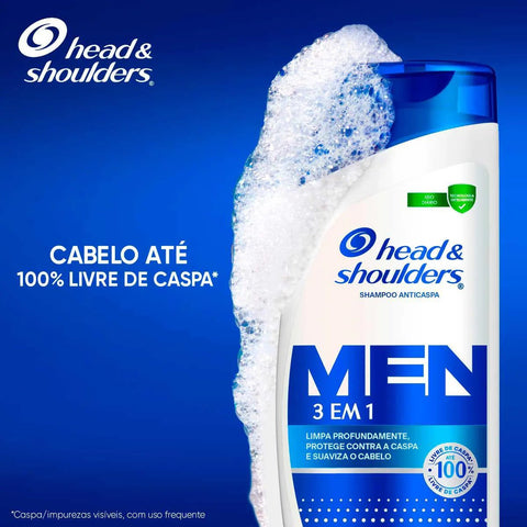 Shampoo Anticaspa Head & Shoulders Men 3 Em 1 Cuidados Com A Raiz 200ml