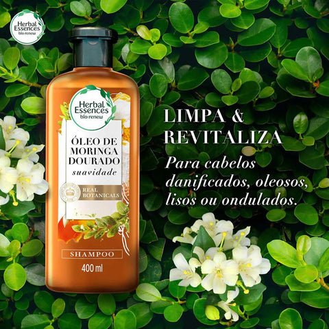 Shampoo Herbal Essences Bio Renew Óleo de Moringa Dourada 400ml