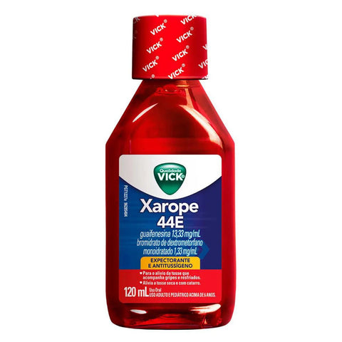 Vick Xarope 44E Expectorante  1,3mg/mL + 13,3mg - Xarope - 120 mL