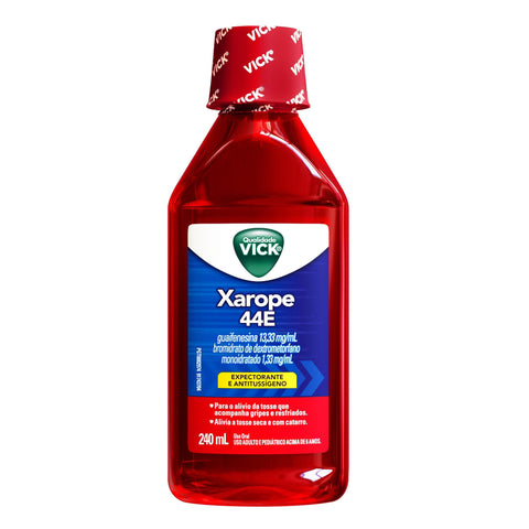 Xarope 44E  1,30mg/mL + 13,30mg/mL - 240 mL - Xarope