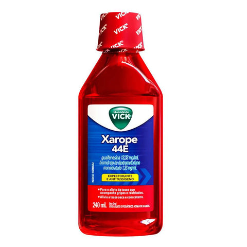 Xarope 44E  1,30mg/mL + 13,30mg/mL - 240 mL - Xarope