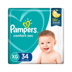 Fralda Pampers Confort Sec  Tamanho XG - 34 Unidades