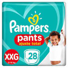 Fralda Pampers Pants Ajuste Total  Tamanho XXG - 28 Unidades