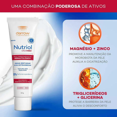 Creme Multirreparador Dermatológico Nutriol Cicamed Darrow 20g