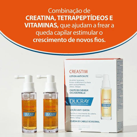 Loção Capilar Antiqueda Ducray Creastim 2 Unidades Com 30Ml Cada