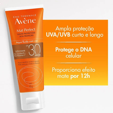 Protetor Solar Facial Avène Mat Perfect  Com Cor - FPS 30 - 40 g