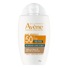 Protetor Solar Facial Avène Mat Perfect Tri-Defense Ultra Fluido  Tom 2.5 Médio/Escuro - FPS 50 - 40 g
