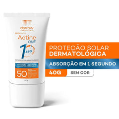 Protetor Solar Facial Darrow Actine One  Sem Cor - FPS 50 - 40 g
