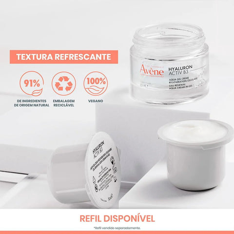 Refil Gel-Creme Anti-Idade Avène Hyaluron Activ B3 Aqua Renovador Celular 50ml
