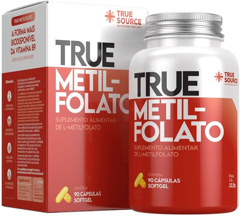 Metilfolato Vitamina B9 True Source 90 Cápsulas