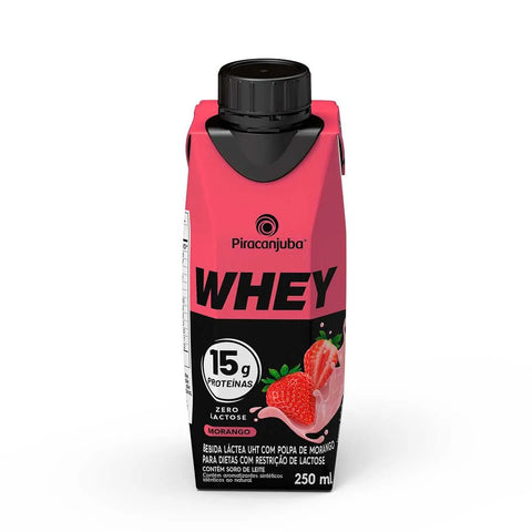 Piracanjuba Whey Zero Lactose Morango 250ml