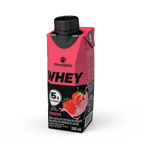 Piracanjuba Whey Zero Lactose Morango 250ml