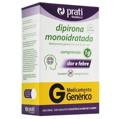Dipirona Monoidratada (Prati-Donaduzzi)  1000mg - 20 Unidades - Comprimido