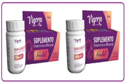 Kit Com 3 Vitamina Vigora Plus Gold 60 Cápsulas - Prati