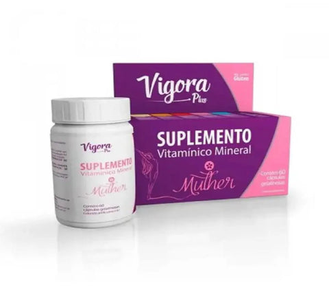 Kit Suplemento Vigora Plus Mulher (Prati-Donaduzzi)  2 x 60 Unidades - Cápsula