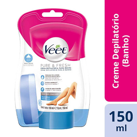 Creme Depilatório Para Banho Veet Pure & Fresh 150ml