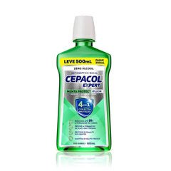 Enxaguante Antisséptico Bucal Cepacol Expert Menta Protect + Flúor Sem Álcool 500ml
