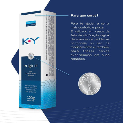 Gel Lubrificante Íntimo K-Y 1 Unidade Com 100G