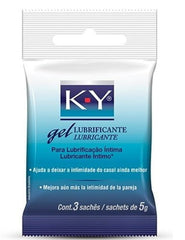 Gel Lubrificante Íntimo K-Y Sachê, 3 Unidades Com 5G Cada