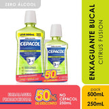 Kit Enxaguante Bucal Sem Álcool Cepacol Citrus Fusion 500mL+ 250ml